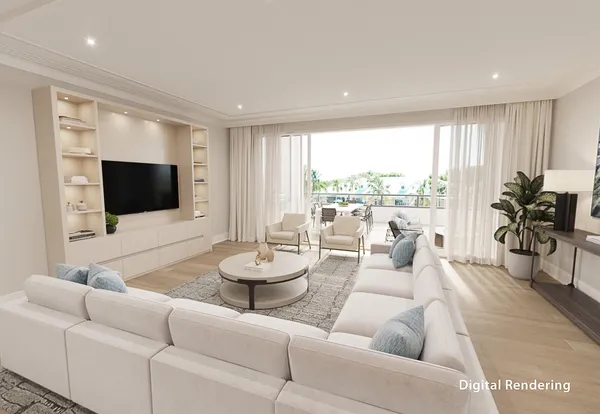 a black and white photo of a living room