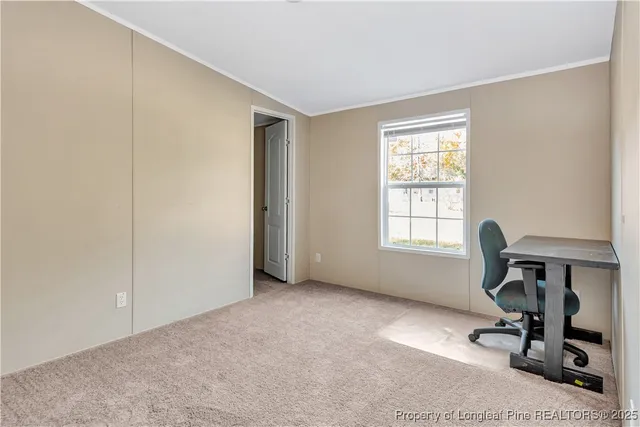 a view of workspace with a window