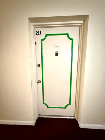 a view of an front door