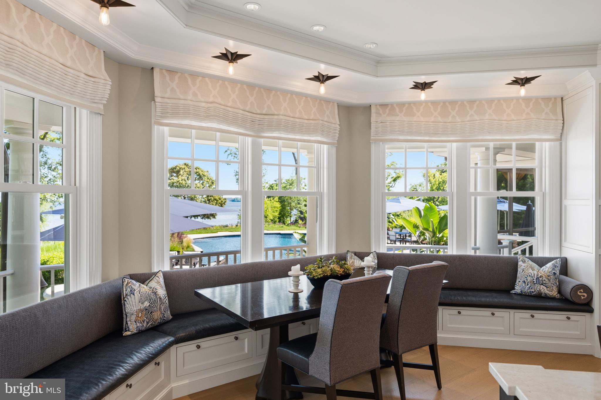 2045 Maidstone Farm Road Annapolis, MD 21409 - Photo 16 of 50 Breakfast nook with banquette and views