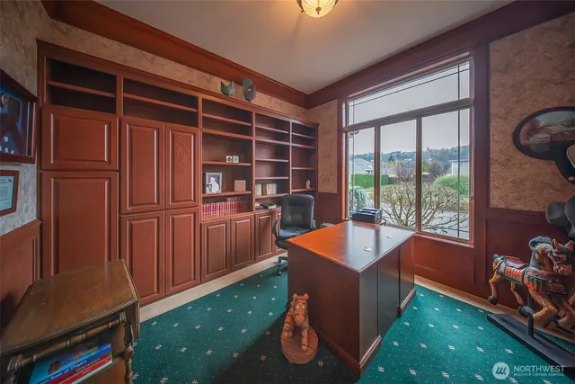 a room with furniture and a window