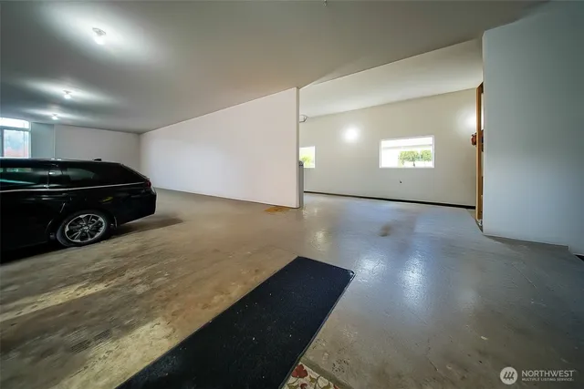 a view of a car park in a room