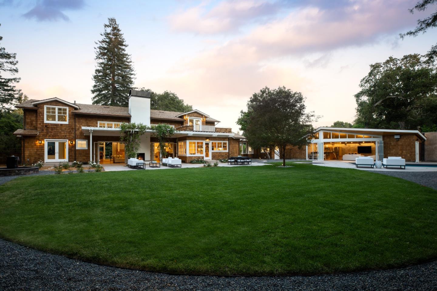 2 Mosswood Way Atherton, CA 94027 - Photo 31 of 38 a front view of a house with a yard