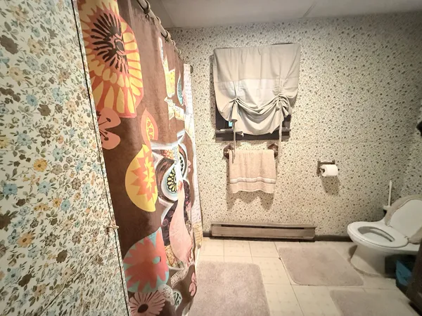 a bathroom with a toilet and a sink