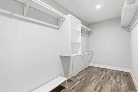 a view of entryway with wooden floor