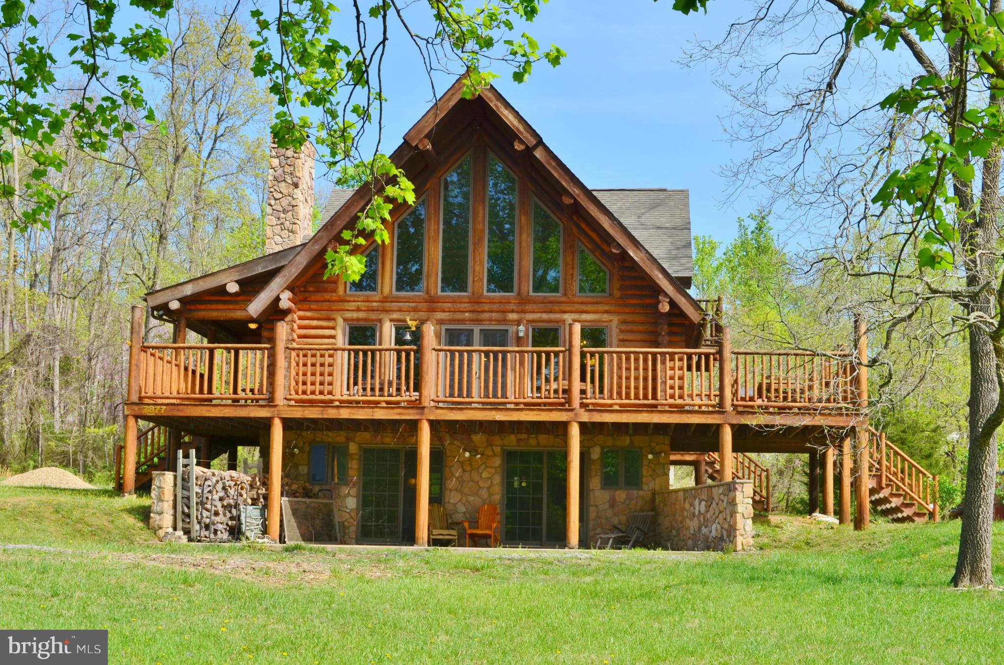 7877 Moreland Gap Road Fort Valley, VA 22652 - Photo 4 of 30 Beautiful Log Home! Large WIndows, Secluded!