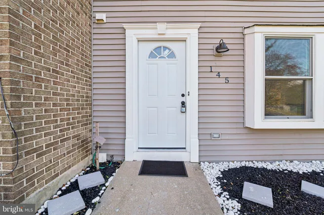 a front view of a house with a window