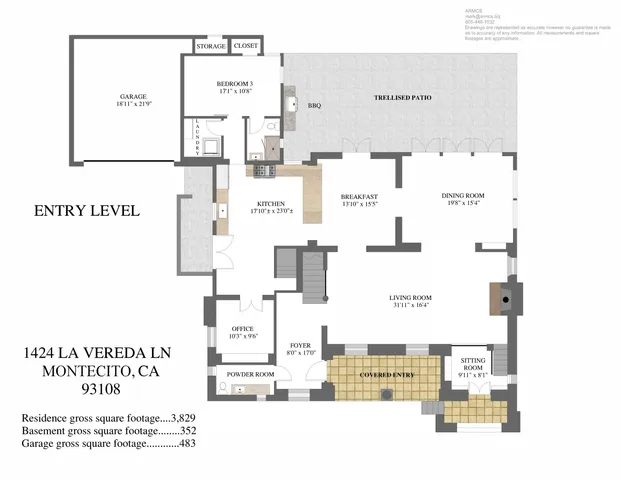 $7,500,000 | 1424 La Vereda Lane, Montecito, CA 93108