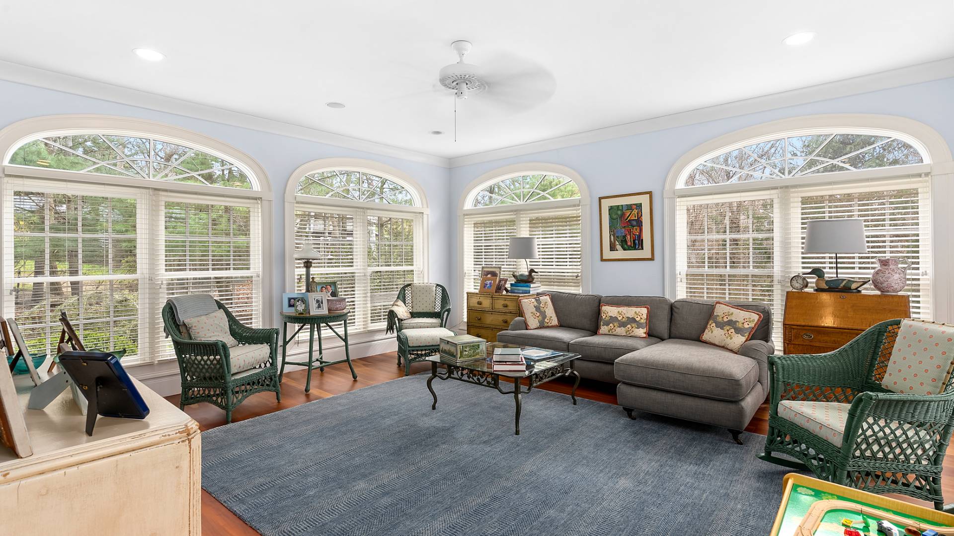 43 Thanet Way East Hampton, NY 11937 - Photo 10 of 34 a living room with furniture and floor to ceiling windows