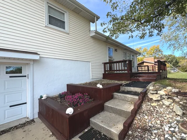 a front view of house with outdoor space