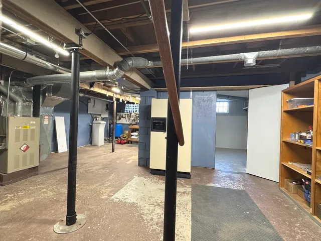 a room with storage and utility