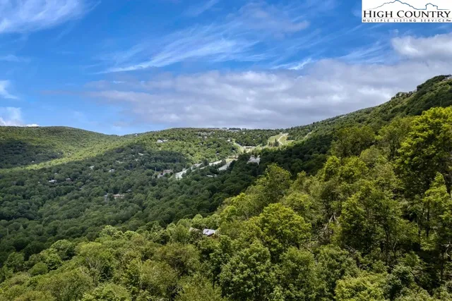 a view of a big yard with a street