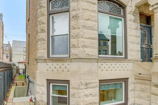 a view of balcony with stairs