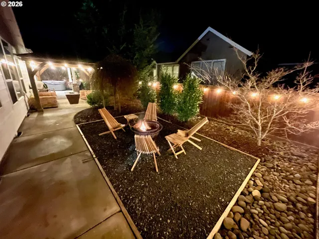 a view of an chairs and tables in the patio