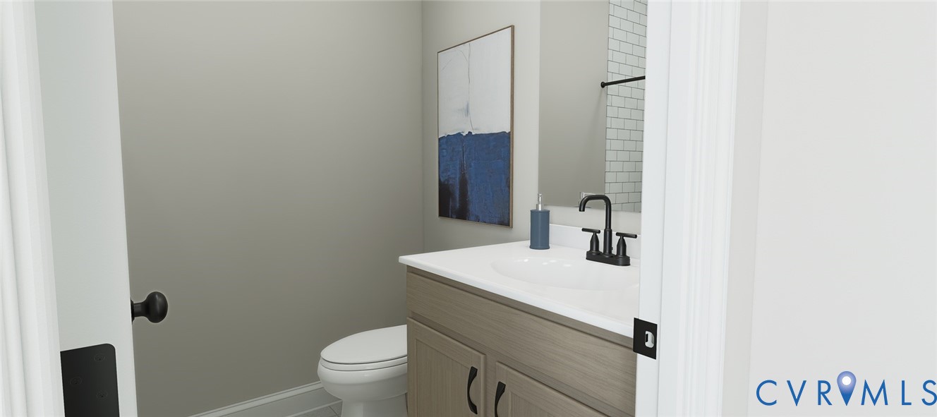 16037 Aspect Way Midlothian, VA 23113 - Photo 25 of 39 a bathroom with a sink toilet and a mirror