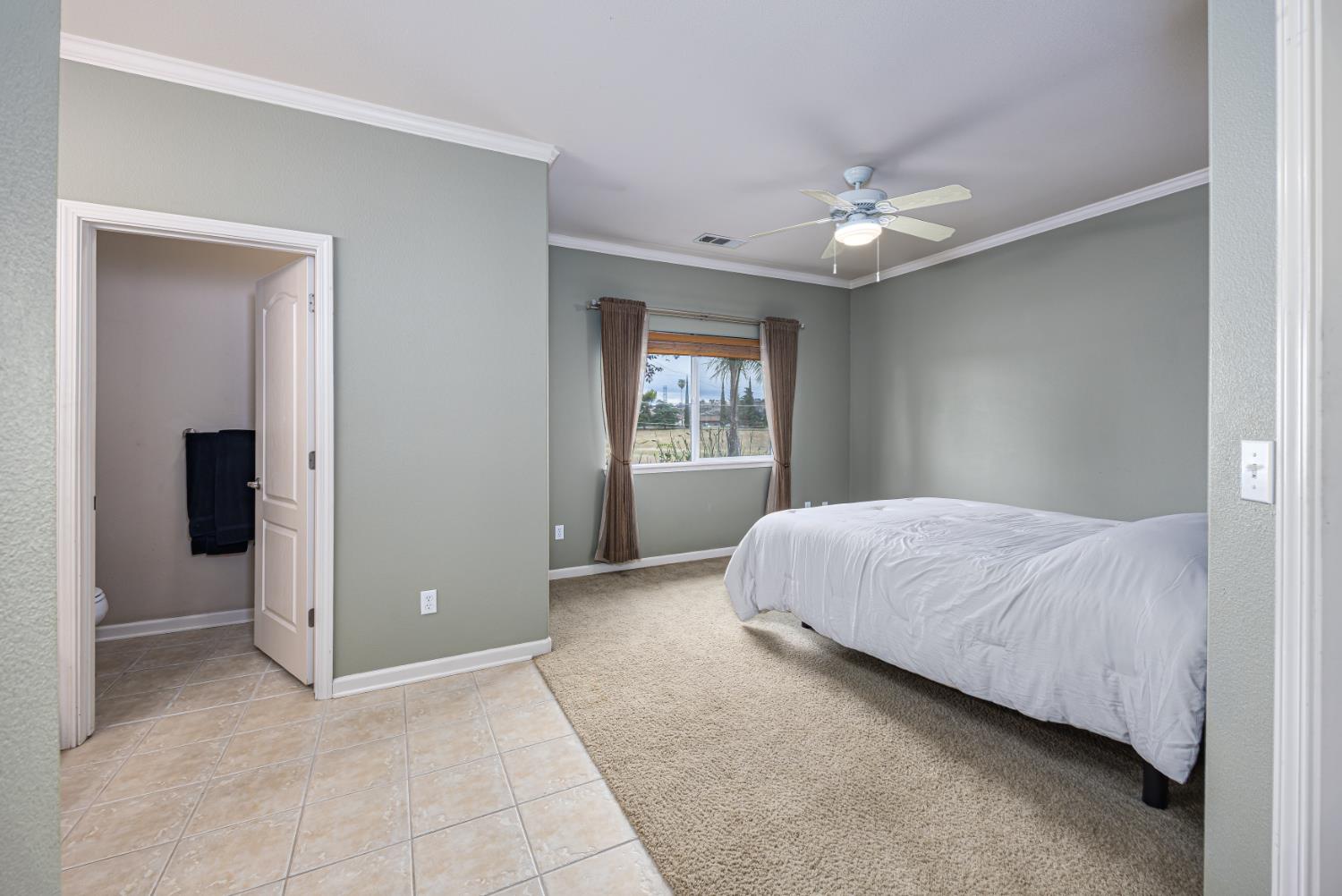 2083 State Rte 26 Valley Springs, CA 95252 - Photo 17 of 59 a bedroom with a large bed and a chandelier