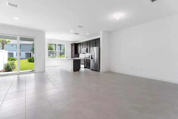 a view of a livingroom with a staircase