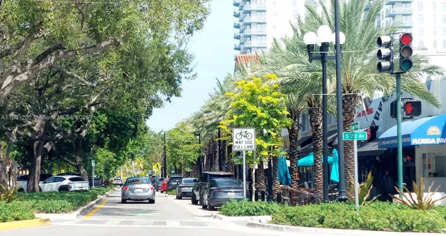 a view of street with trees