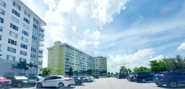 a city street lined with tall buildings