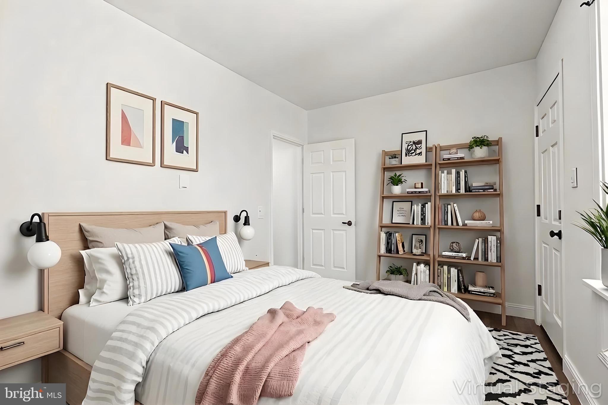 1040 6th Street Northeast, Unit 302 Washington, DC 20002 - Photo 14 of 23 Virtually staged with bed.