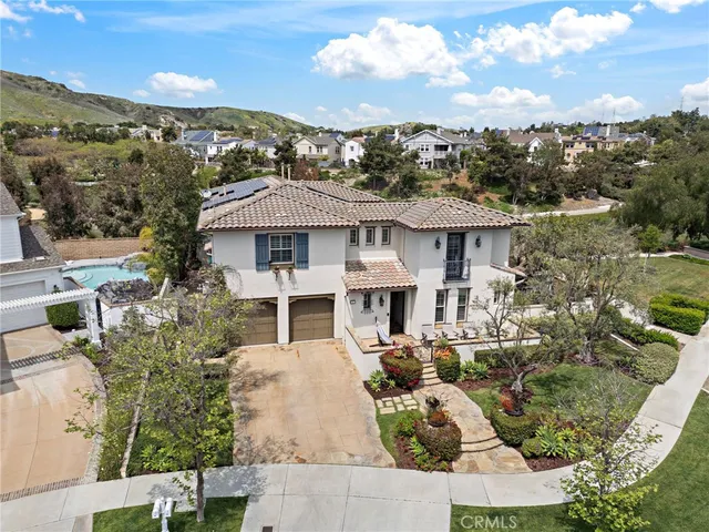 an aerial view of multiple house