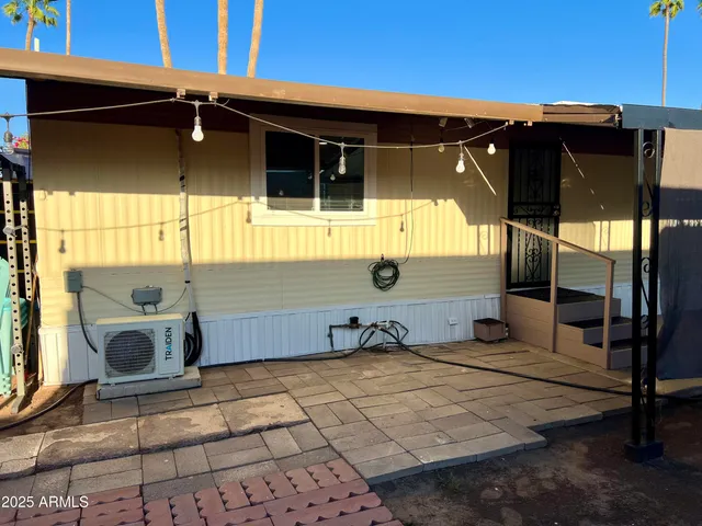 a view of a wooden door