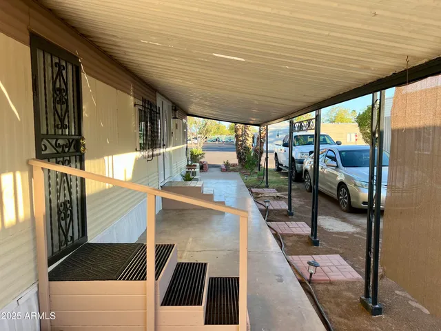 a view of living room with a large window