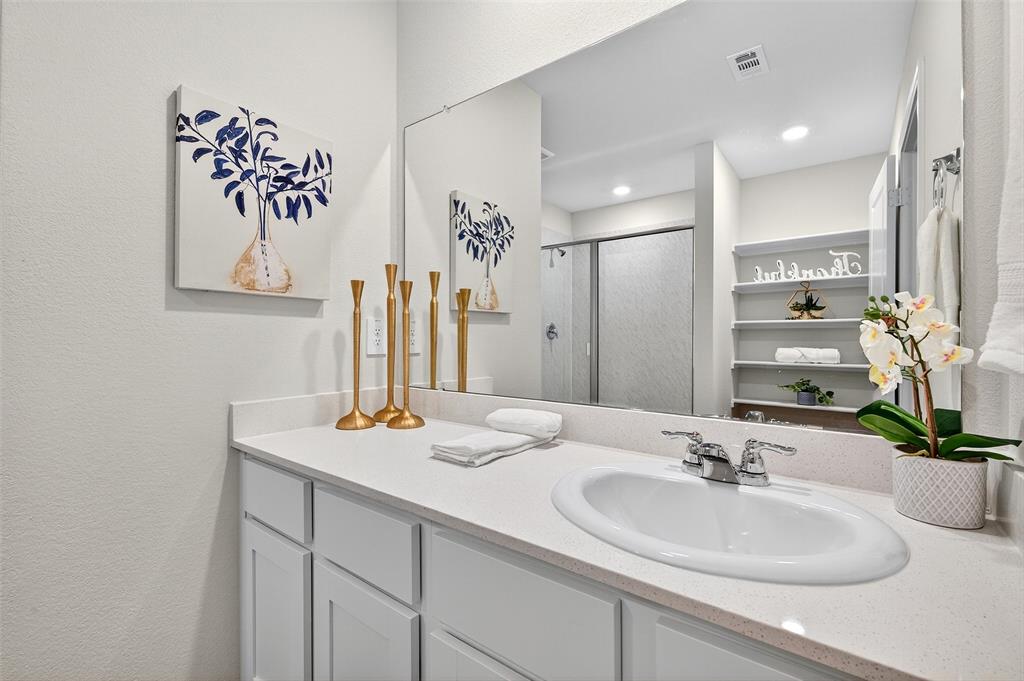 4208 Carnation Drive Sherman, TX 75090 - Photo 17 of 34 a bathroom with a sink and a mirror
