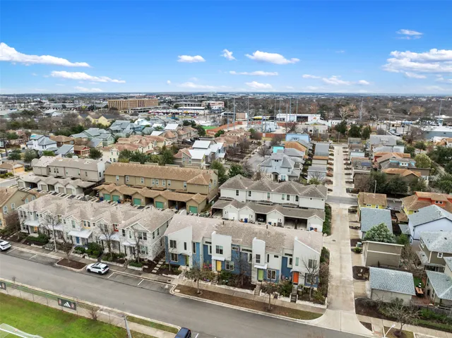 an aerial view of a city