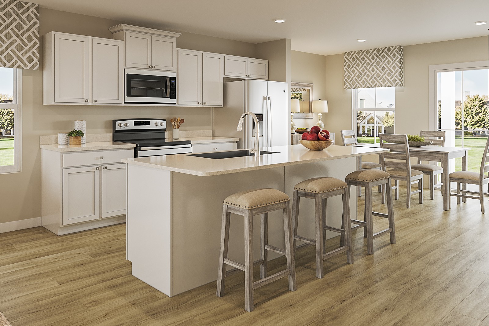 607 Streamview Drive White House, TN 37188 - Photo 2 of 21 a kitchen with stainless steel appliances a microwave a stove a refrigerator a dining table and chairs