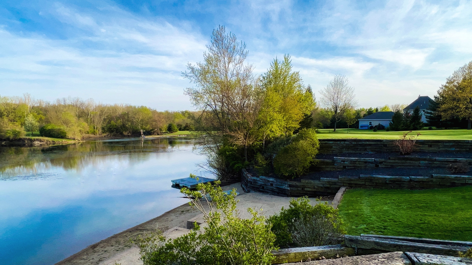 20379 Cedar Avenue Downs, IL 61736 - Photo 21 of 97 a view of a lake with a garden