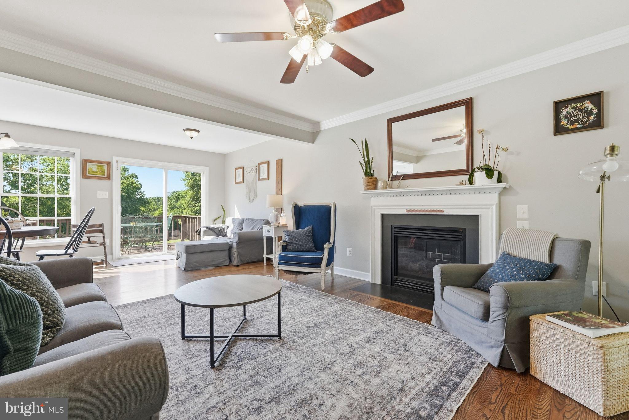 18198 Springs Road Jeffersonton, VA 22724 - Photo 15 of 80 Living room: toward back sliding glass doors