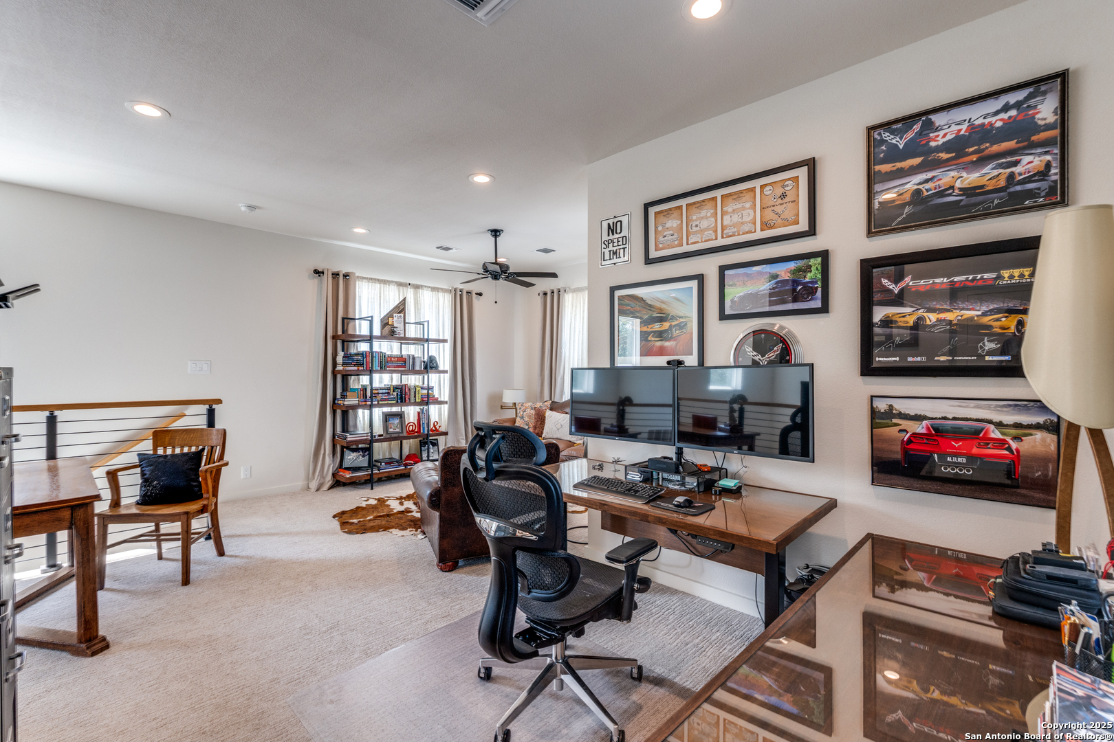 130 Saga Street Spring Branch, TX 78070 - Photo 27 of 49 a living room with furniture and a book shelf