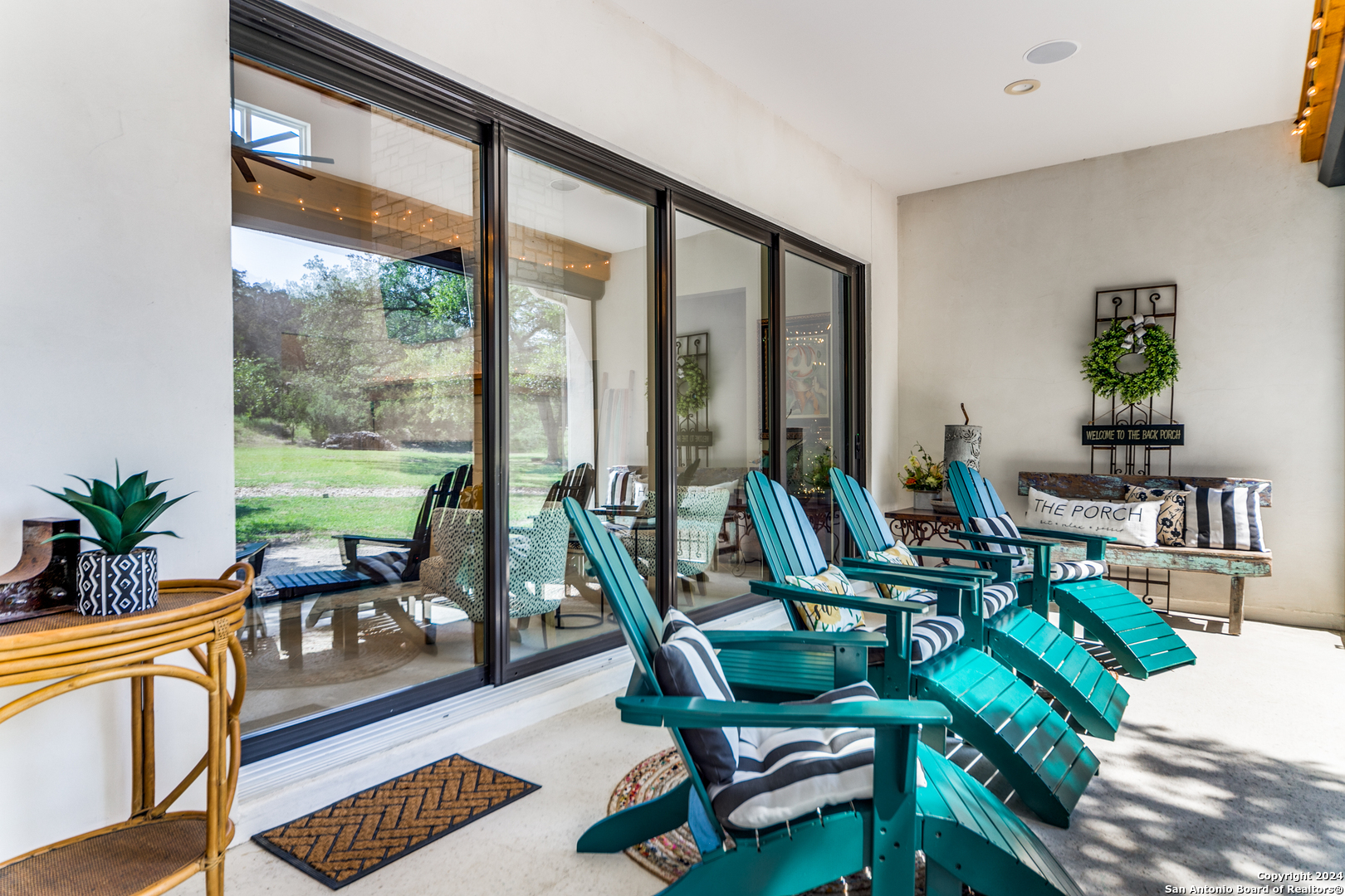130 Saga Street Spring Branch, TX 78070 - Photo 45 of 49 a living room with patio furniture and a large window
