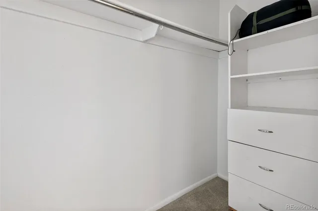 a view of a closet