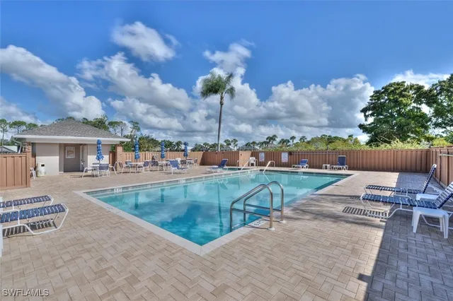 a view of a building with a big yard