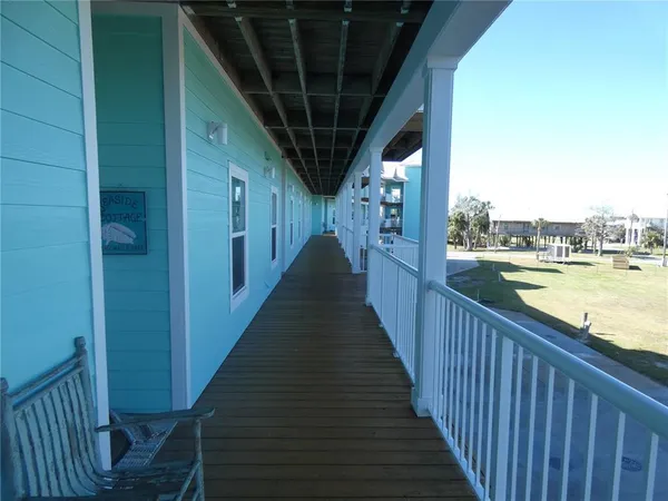 a view of a balcony