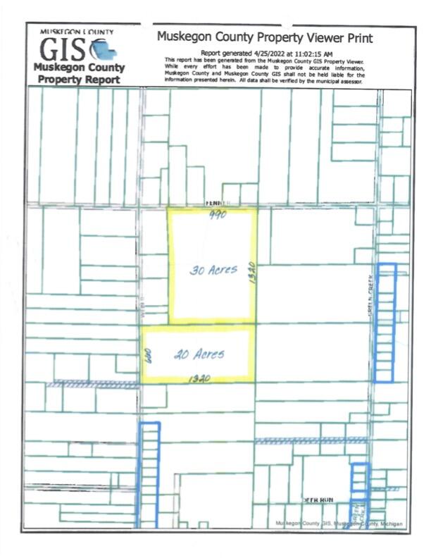 Vl Fenner Road Muskegon, MI 49445 - Photo 2 of 2 Fenner_Weber Plat Map