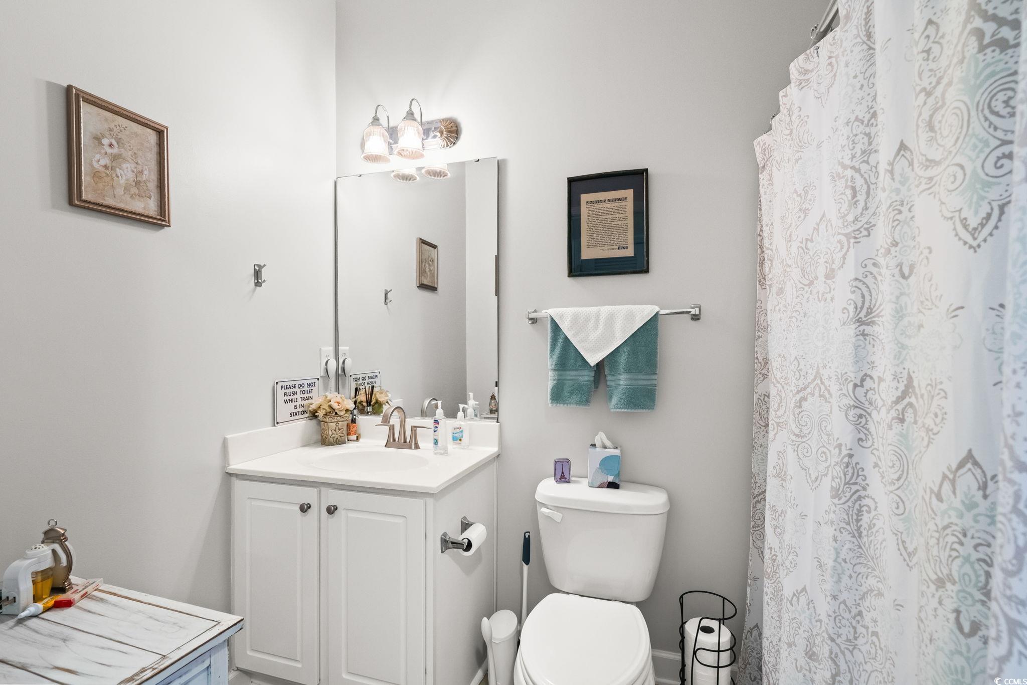 336 Kiskadee Loop, Unit 19O Conway, SC 29526 - Photo 20 of 26 Full bath featuring vanity and a shower with curtain