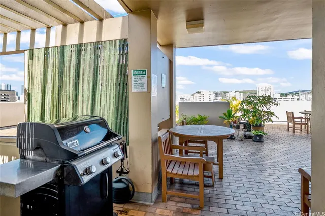 a outdoor space with furniture