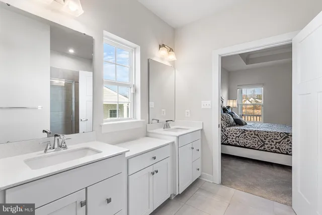 a view of a balcony with wooden floor