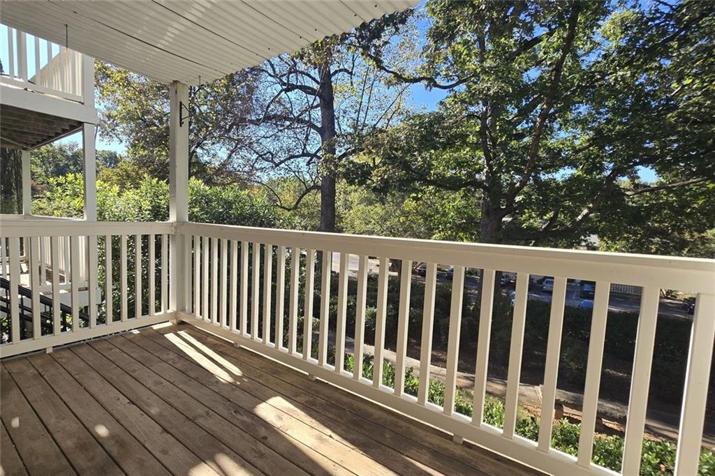 1418 Foxhall Lane Southeast, Unit 8 Atlanta, GA 30316 - Photo 22 of 41 a view of wooden balcony