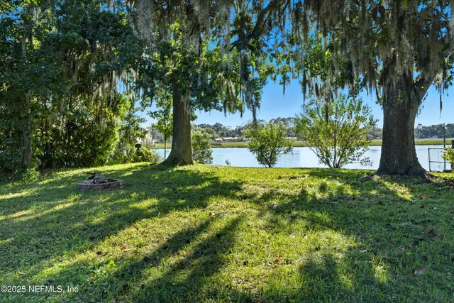 a view of yard with trees