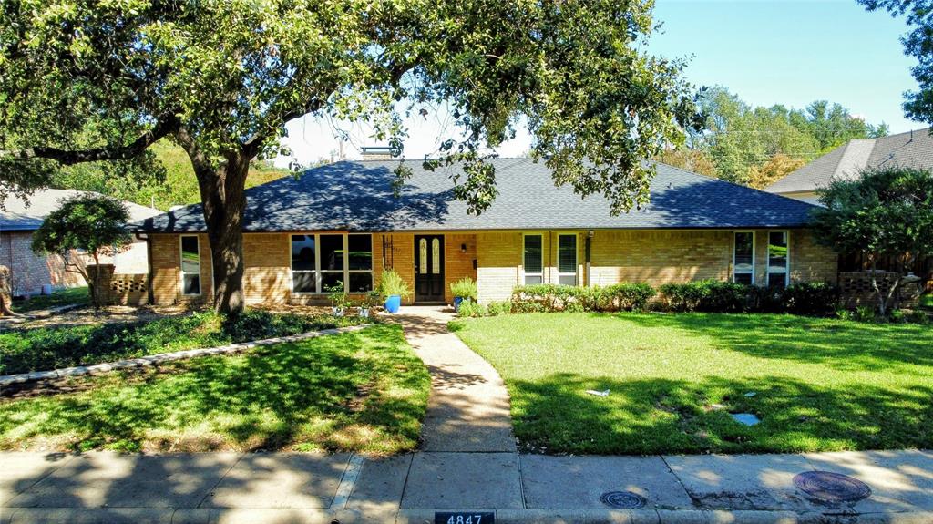4847 Twin Post Road Dallas, TX 75244 - Photo 1 of 36 Single story home featuring a front yard
