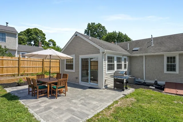 a view of a house with patio