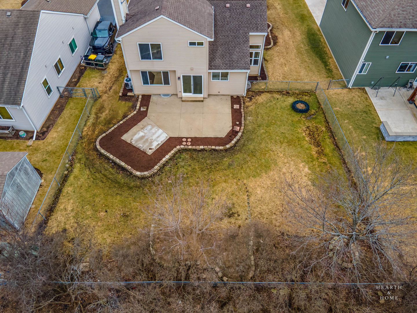 305 Harvest Gate Road Lake In The Hills, IL 60156 - Photo 33 of 36 an aerial view of a house with a swimming pool