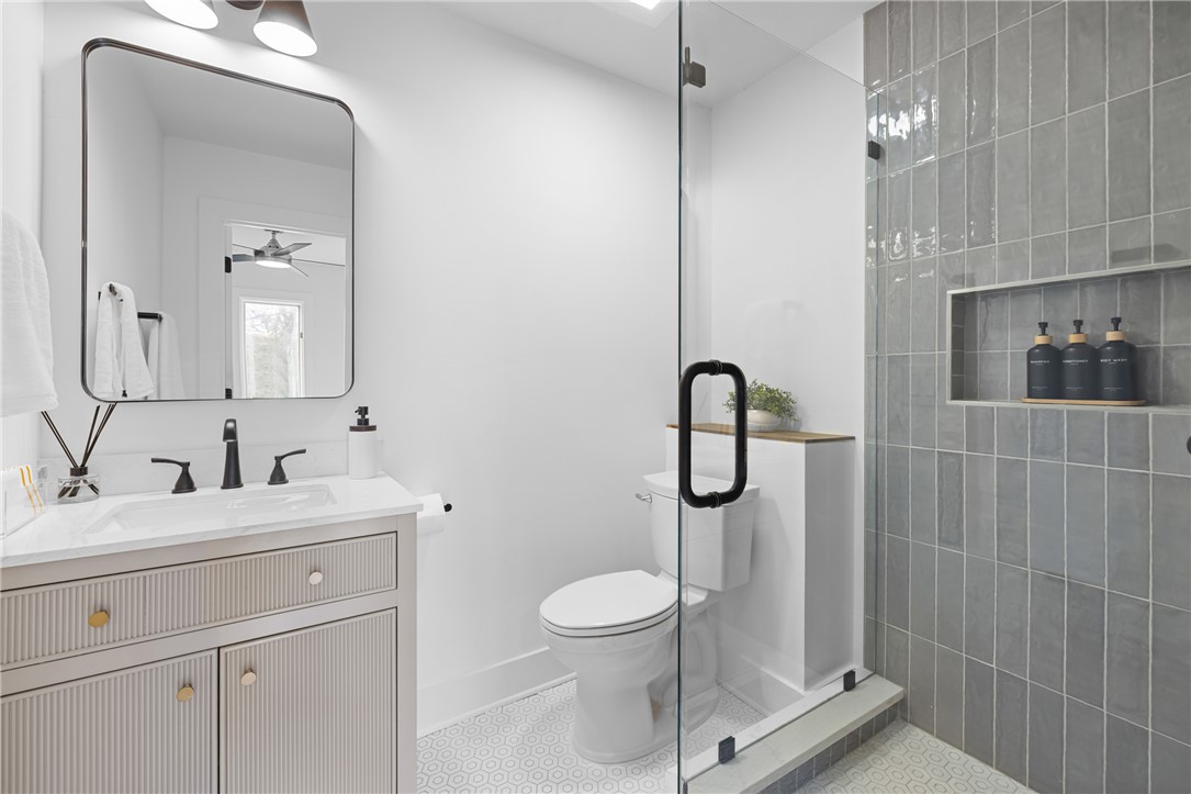117 Riverpoint Drive Clemson, SC 29631 - Photo 31 of 47 This updated bathroom features modern fixtures and sleek design elements for a refreshing feel.
