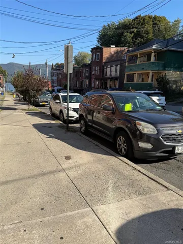 a car parked on the side of a street