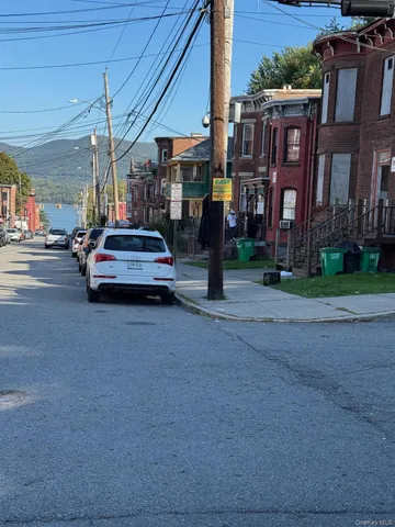 a car parked on the side of a street