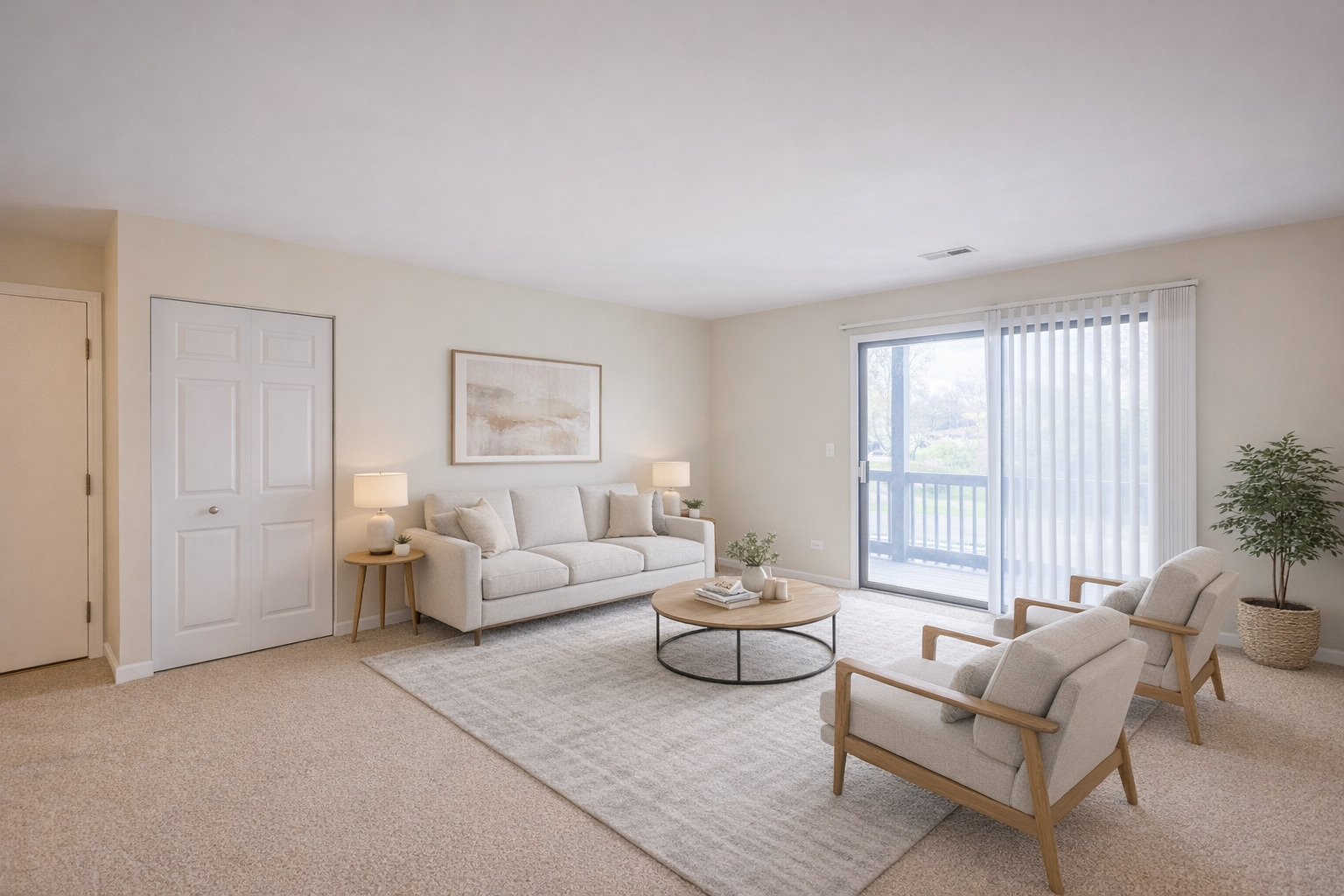 1420 Stonebridge Circle, Unit 5N Wheaton, IL 60189 - Photo 5 of 14 a living room with furniture and a large window